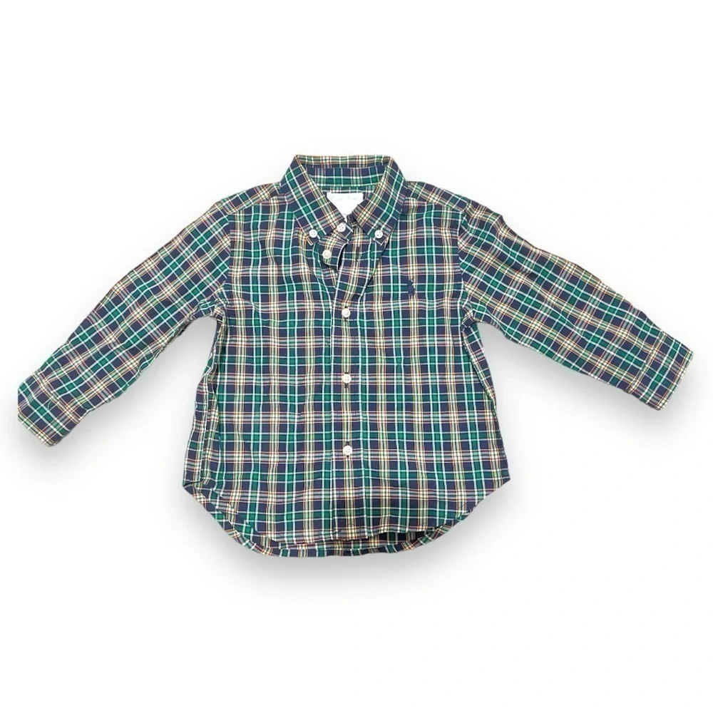 Toddler Boys Ralph Lauren Plaid Poplin Shirt
